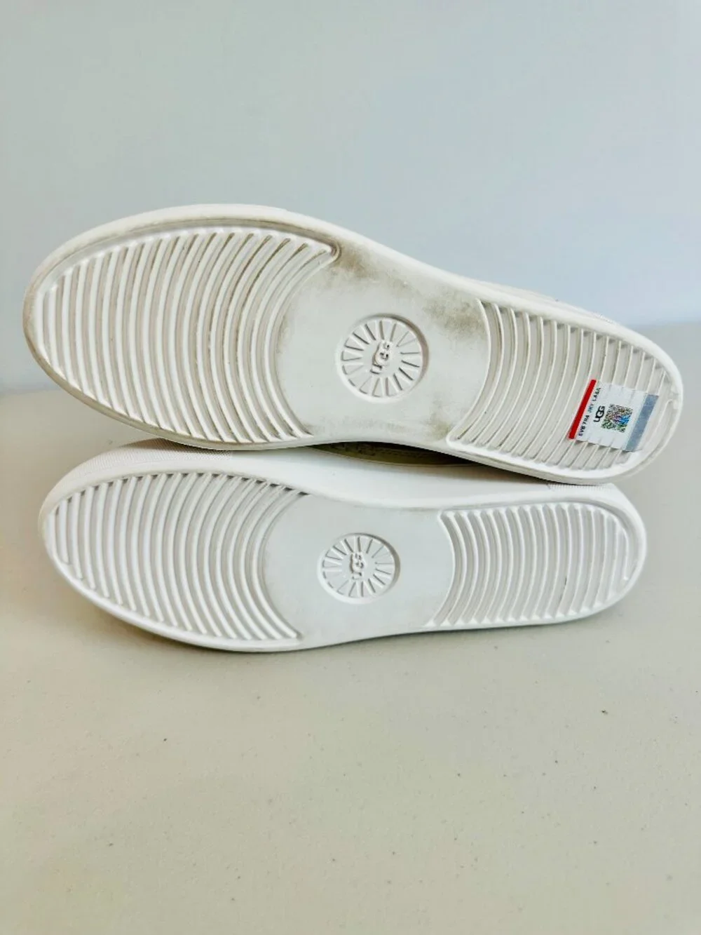 NEW UGG JASMINE ZILO OFF WHITE SUEDE PLATFORM ESPADRILLE SLIP-ON SHOES SIZE 8